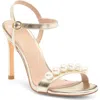 Stuart Weitzman Juliette 75 Sandal In Platino