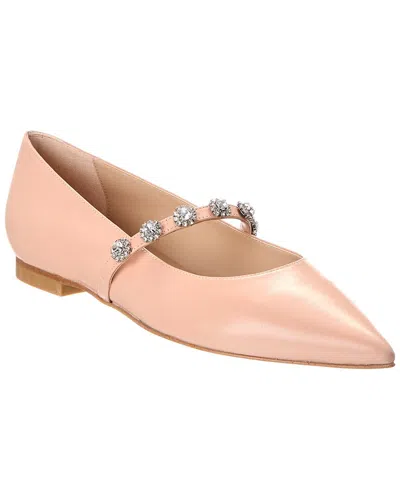 Stuart Weitzman Justina Leather Mary Jane In Pink