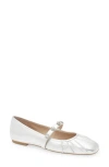 Stuart Weitzman Justina Mary Jane Ballet Flat In Multi