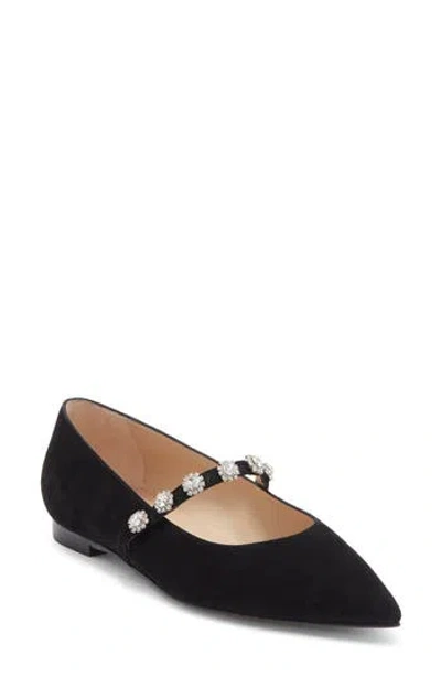 Stuart Weitzman Justina Mary Jane Flat In Black