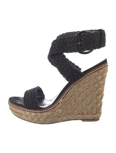 Pre-owned Stuart Weitzman Jute Animal Print Espadrilles
