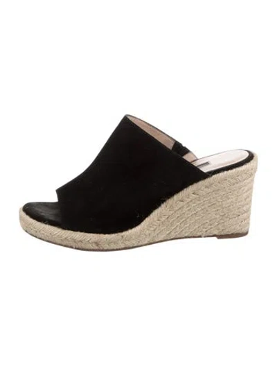 Pre-owned Stuart Weitzman Jute Espadrilles In Black