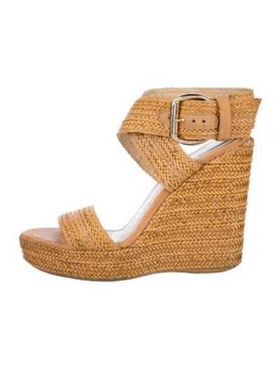Pre-owned Stuart Weitzman Jute Espadrilles In Neutrals