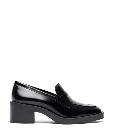 Stuart Weitzman , Kaia 40 Loafer, Flats And Loafers, Black White, Spazzolato