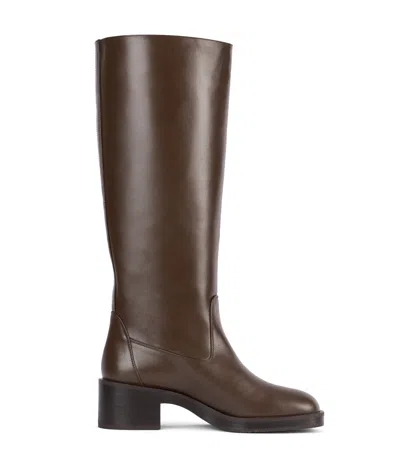 Stuart Weitzman Panelled Knee-length Boots In Braun