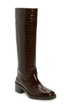 Stuart Weitzman Celia Riding Boot Knee-high In Walnut Tonal