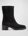 Stuart Weitzman Kaia Suede Ankle Boots In Black