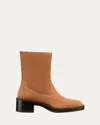 Stuart Weitzman Esme Suede Zip Booties In New Camel
