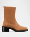 Stuart Weitzman Kaia Suede Ankle Boots In New Camel