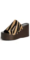 Stuart Weitzman Kate Platform Wedge Sandal In Brown