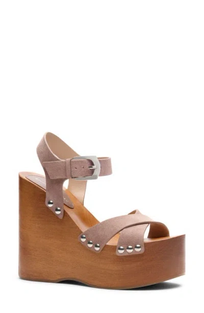 Stuart Weitzman Kate Clog Wedge Sandal In Pink