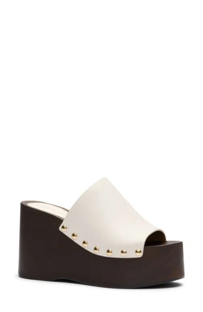 Stuart Weitzman Kate Platform Wedge Sandal In White