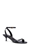 Stuart Weitzman 50mm Kellie Leather Ankle-strap Sandals In Black