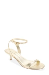Stuart Weitzman Kellie Ankle Strap Sandal In Gold