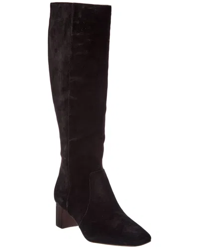 Stuart Weitzman Kels Zip Suede Knee-high Boot In Brown