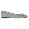Stuart Weitzman Kelsey Night Stars Ballerinas In Silver Polyester In Silver