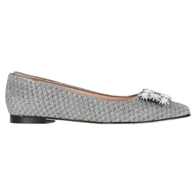 Stuart Weitzman Kelsey Night Stars Ballerinas In Silver Polyester
