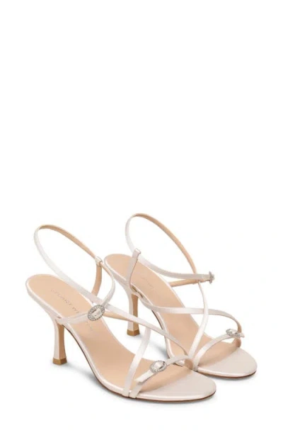 Stuart Weitzman Kensington Strappy Sandal 85 In White