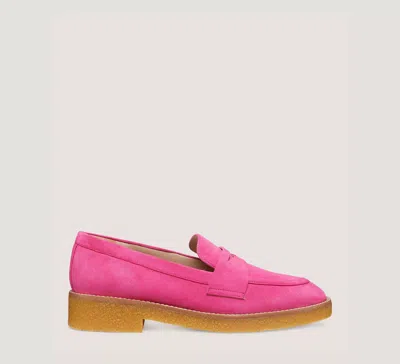 Stuart Weitzman Kingston Loafer The Sw Outlet In Peonia Hot Pink