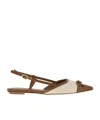 Stuart Weitzman Kitty Slingback In Brown