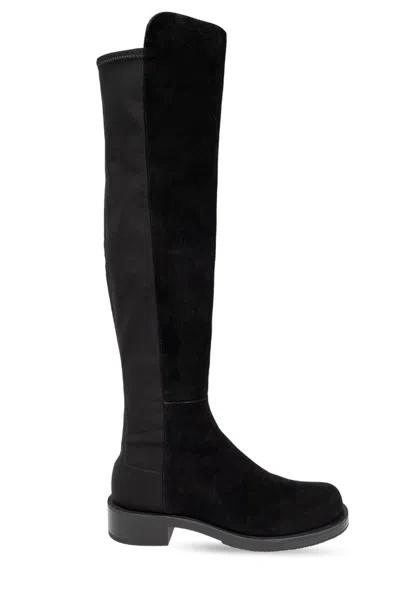 Stuart Weitzman 40mm 5050 Suede Boots In Black
