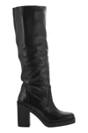 Stuart Weitzman Leather Boots With Durable Outsole In Black