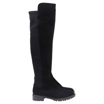 Stuart Weitzman Knee-high Boots In Black Suede In Multi