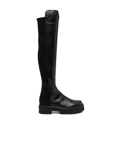 Stuart Weitzman Knee-high Flat Boots In Black