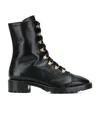 Stuart Weitzman Kolbie Lace-up Boots In Black