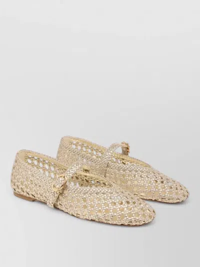 Stuart Weitzman Lace Ballerina Shoes Flat Sole Nylon In Multi