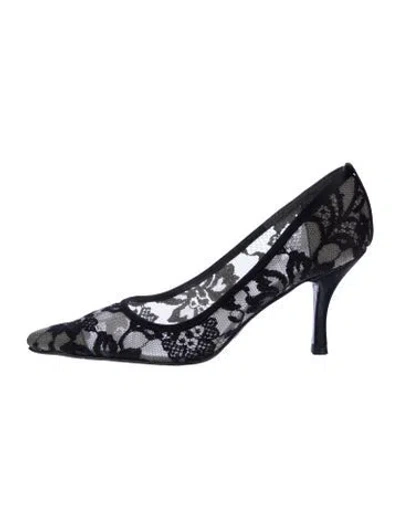 Pre-owned Stuart Weitzman Lace Lace Pattern Pumps In Blue