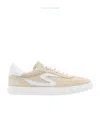 Stuart Weitzman Lace-up Low-top Sneakers In White