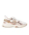 Stuart Weitzman Multicolor Sneakers With Logo Embroidery On The Side And Logo Patch On The Heel In Leather And Mesh  In White