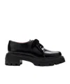 Stuart Weitzman Emerson Leather Lace-up Shoes In Black