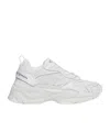 Stuart Weitzman Logo-patch Mesh Chunky Sneakers In White