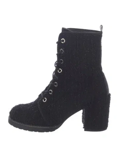 Pre-owned Stuart Weitzman Lace-up Boots In Black
