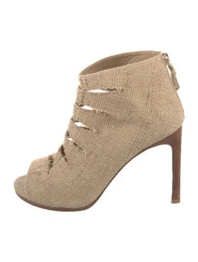 Pre-owned Stuart Weitzman Lace-up Boots In Neutral