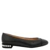 Stuart Weitzman Ladies Black Pearl Ballet Flats In Black