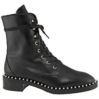 Pre-owned Stuart Weitzman Ladies Black Sondra Smooth Ankle Boots
