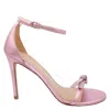 STUART WEITZMAN STUART WEITZMAN LADIES COTTON CANDY NUDIST SW BOW 100 SANDALS