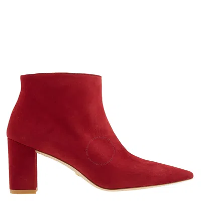 Stuart Weitzman Ladies Suede Stuart 75 Pumps In Red