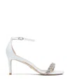 Stuart Weitzman Ladies White Nudistcurve 75 Highshine Sandals