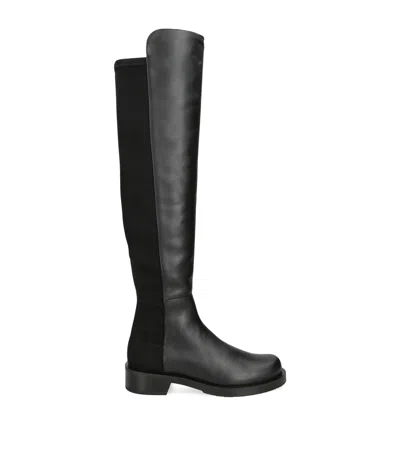 STUART WEITZMAN LEATHER 5050 BOLD OVER-THE-KNEE BOOTS