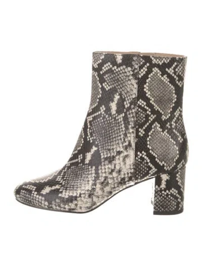 Pre-owned Stuart Weitzman Leather Animal Print Boots In Neutral