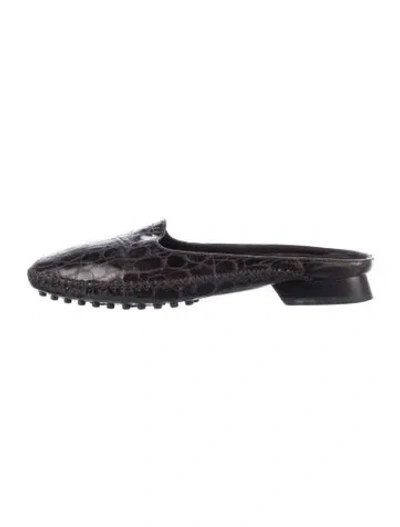 Pre-owned Stuart Weitzman Leather Animal Print Mules In Multicolor