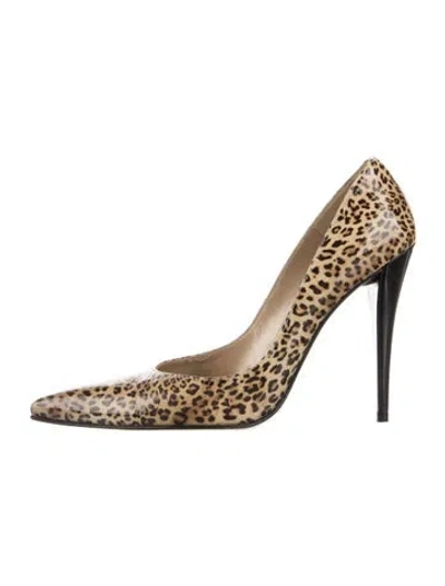 Pre-owned Stuart Weitzman Leather Animal Print Pumps