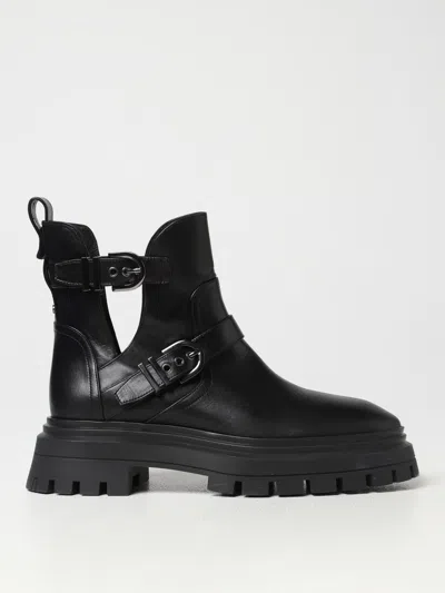 Stuart Weitzman Flat Ankle Boots  Woman In Black