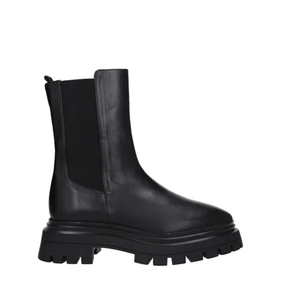 Stuart Weitzman Leather Ankle Women's Boots In Black