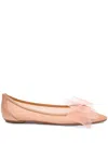 Stuart Weitzman Leather Ballerina Shoes In Neutrals