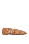 Stuart Weitzman Leather Ballet Flats 'mary Jane'